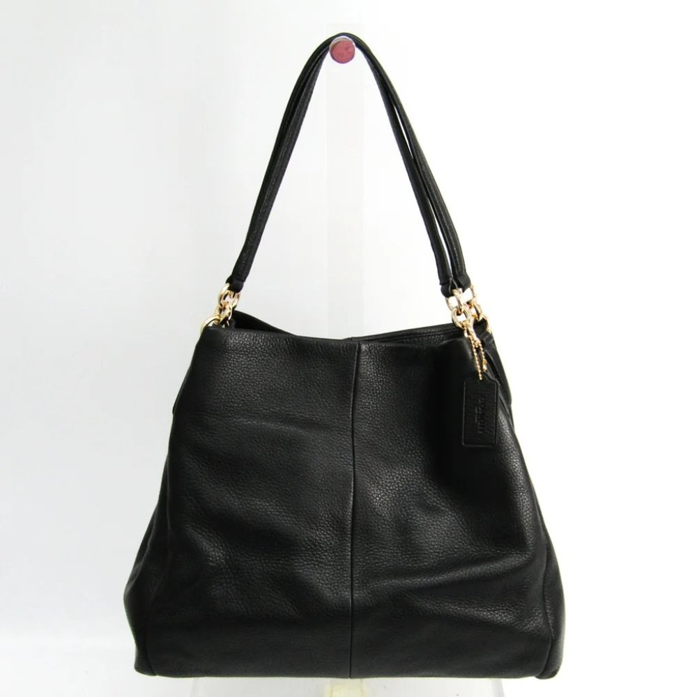 Coach Black Leather Shoulder Bag